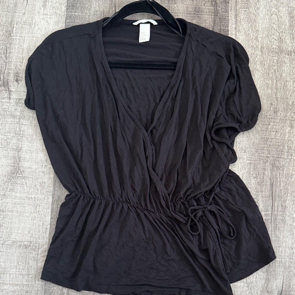 Black Wrap Top